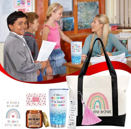 Vista 6 de Regalos de agradecimiento para profesores, el mejor regalo para maestras para mujeres, regalos de Navidad para profesores, cestas únicas divertidas