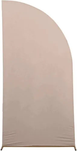 Vista 118 de Efavormart - Juego de 4 fundas de elastano beige para arco de media luna, fundas de telón de fondo Chiara de 2.5 pies a 7 pies para escenarios