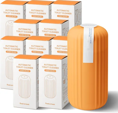Vista 27 de Fresh & Fresh Limpiadores automáticos para inodoros (verde bosque) – 1 botella (hasta 2500 descargas/botella), limpiador de inodoro comercial