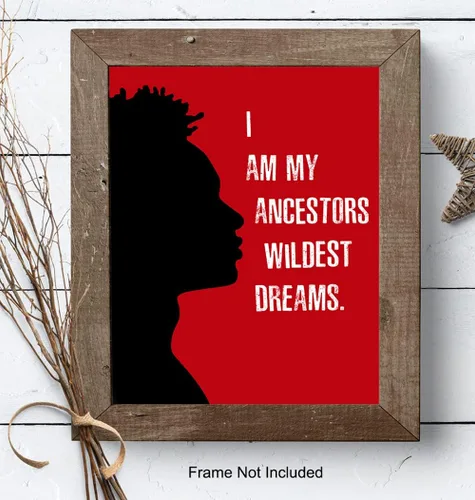 Vista 8 de Decoración de pared negra motivacional – Arte afroamericano – Arte de pared con citas inspiradoras para dormitorio de niños, habitación