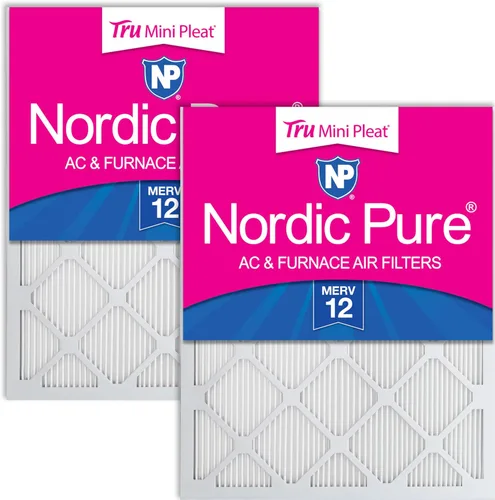 Vista 102 de Nordic Pure 20x20x1 (Tamaño real: 19 1/2 x 19 1/2 x 3/4) Filtros de aire para caldera/aire acondicionado Poly Green MERV 6 – Reduce el polvo