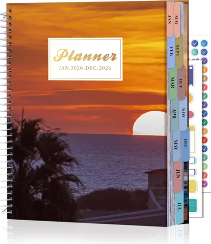 Vista 11 de CAGIE Planificador Mensual 2026: Planificador de Calendario de 12 Meses Ene 2026 - Dic 2026 Planificador Semanal y Mensual 8.5" x 11" Planificadores