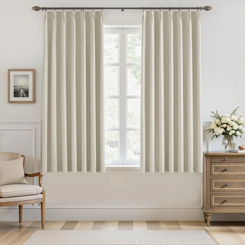 Vista 34 de UHITECH Cortinas plisadas pequeñas de 35 pulgadas de largo, cortinas opacas cortas para ventanas de sótano, aislamiento térmico, cortinas opacas