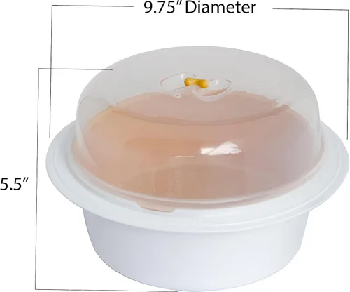 Vista 6 de Trenton Gifts Vaporizador de microondas para verduras - Vaporizador vegetal apto para microondas, ideal para cocinar verduras frescas. Sin BPA, apto