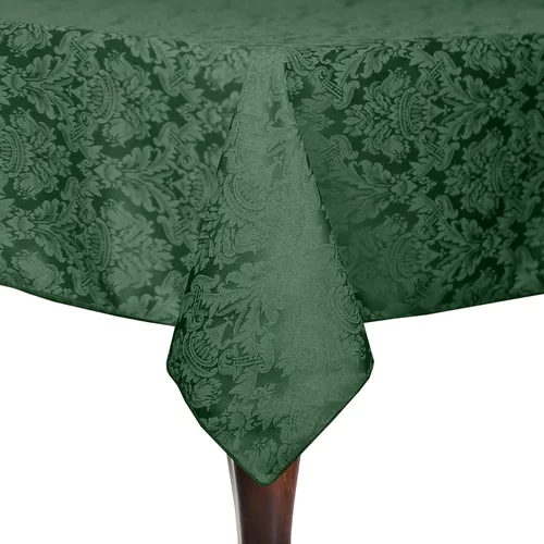 Vista 6 de Ultimate Textile Saxony - Mantel rectangular de damasco (60 x 108 pulgadas), color dorado