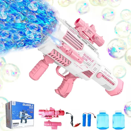Vista 10 de Pistola de burbujas automática Gatling, que produce miles de burbujas por minuto, adecuada para niños y adultos y perfecta para fiestas
