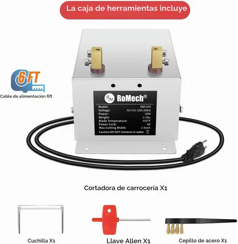 Vista 5 de ROMECH Cortador de cuerda eléctrico de 30 W, hoja térmica de cuchillo caliente, kit de herramientas de corte de montaje en banco para correas
