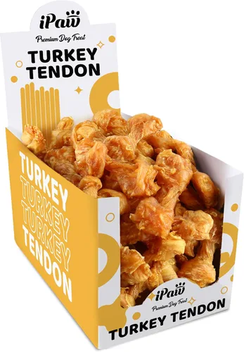 Vista 15 de iPaw - Tendón de pavo para perros, masticable natural de grado humano para cachorros, hueso 4 Pcs/Pack (Small), Single Protein, Hypoallergenic