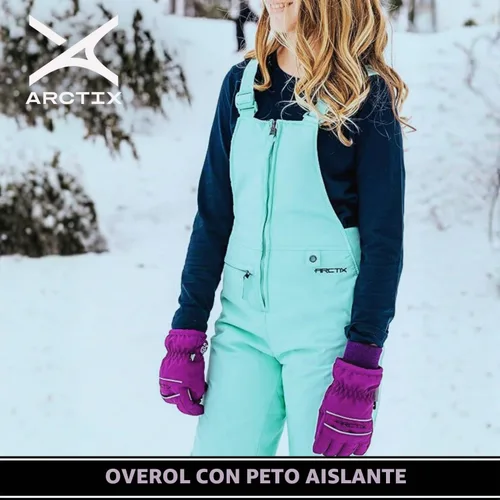 Vista 4 de Arctix - Overol para niños con aislamiento para nieve con babero Amatista