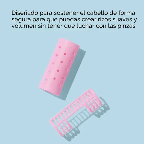 Vista 4 de Tubos para el cabello de fijación a presión, de Diane, Rosado