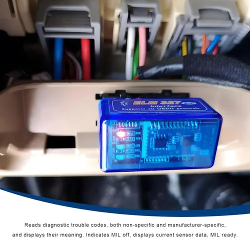 Vista 4 de ELM327 OBDⅡ - Escáner de diagnóstico automático para coche, detector de fallos de la herramienta de escaneo Bluetooth automático, mini lector