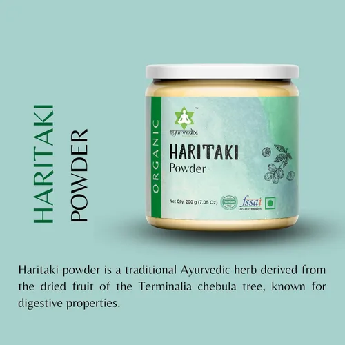 Vista 3 de Haritaki - Polvo orgánico Terminalia chebula para desintoxicación y rejuvenecimiento, vegano, sin OMG, sin gluten, polvo natural