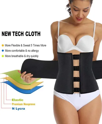 Vista 5 de Corsé de neopreno para entrenamiento de cintura, cinturón moldeador para mujer