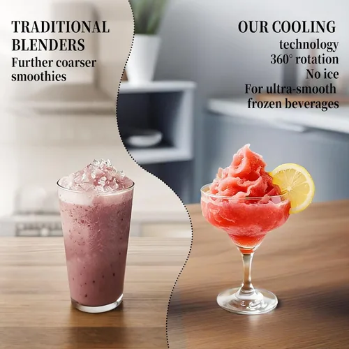 Vista 5 de Máquina de bebidas frías para el hogar, mini máquina para hacer helados y granizados, con pantalla LED, tiempo de formación de batidos de 15-60