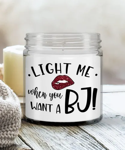 Vista 2 de Vela BJ para él, traviesa y divertida aniversario, día de San Valentín, para marido, novio, prometido, mamada, sexo oral, bromas, iluminarme cuando