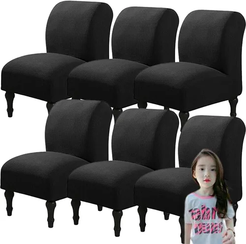 Vista 73 de Fundas elásticas para silla sin brazos, extraíbles y lavables, de elastano jacquard sin reposabrazos, protector de muebles para sala de estar, Verde