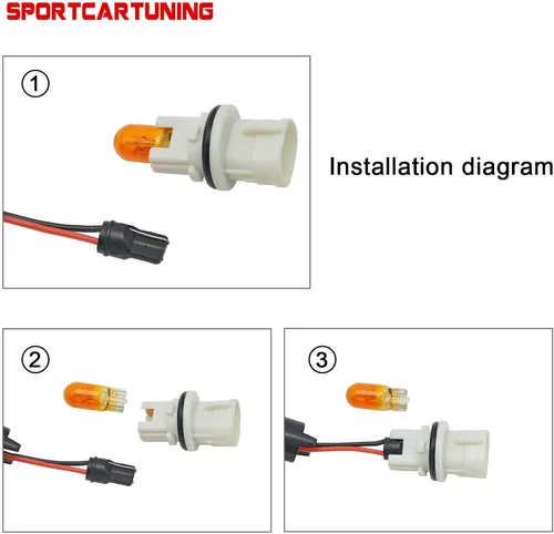 Vista 4 de Lente clara ámbar Led Fender lateral marcador luz de señal de giro lámpara para Mini Cooper R50 R52 R53 Lente Transparente