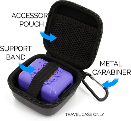 Vista 2 de CASEMATIX Estuche de transporte compatible con Bitzee Magicals Interactive Digital Pet con mosquetón para viajar con mascotas electrónicas virtuales