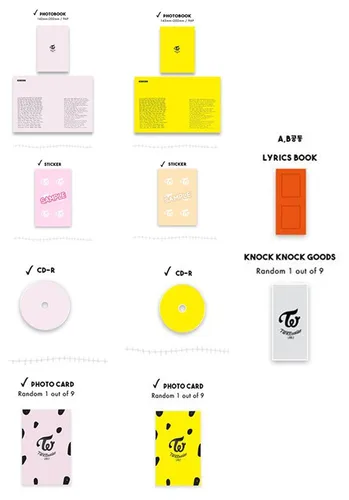 Vista 2 de TWICE KPOP TWICEcoaster LANE2 [KNOCK KNOCK] Álbum especial CD + libro de fotos + tarjeta de fotos + pegatina + mercancías
