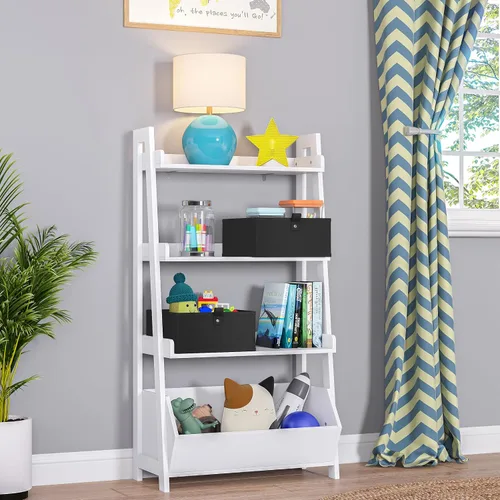 Vista 8 de RiverRidge Contenedores de almacenamiento plegables, paquete de 2 cubos negros de 5 pulgadas de alto Fabric Bins, Set of 2 Storage Cubes, Pull-tab