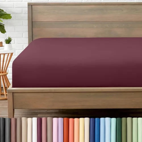 Vista 34 de Bare Home - Sábana bajera de microfibra 1800 muy suave y duradera, para colchones altos tamaño individual, color blanco Deep Pockets 6 to 15