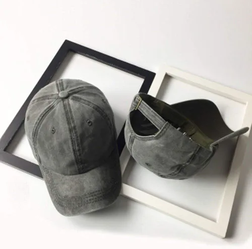 Vista 3 de Gorra de béisbol unisex con diseño vintage desgastado y ajustable para papá