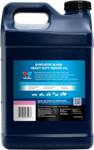 Vista 2 de Valvoline Mezcla sintética de alta resistencia 15W-40, aceite de motor diésel, cubeta de 2.5 galones