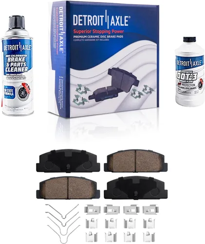 Vista 82 de Detroit Axle - Pinza de disco del lado del acompañante + pastillas de freno de cerámica de repuesto para Lexus HS250H Toyota RAV4 Prius V Scion xB