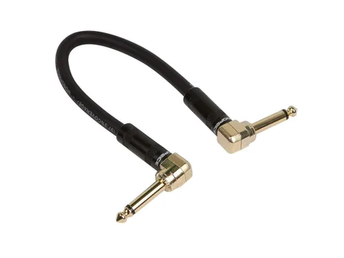 Vista 2 de Monoprice Cable de conexión para pedal de guitarra TS macho de 1/4 de pulgada a macho TS de 1/4 pulgadas con conectores de ángulo recto - 0.67 pies
