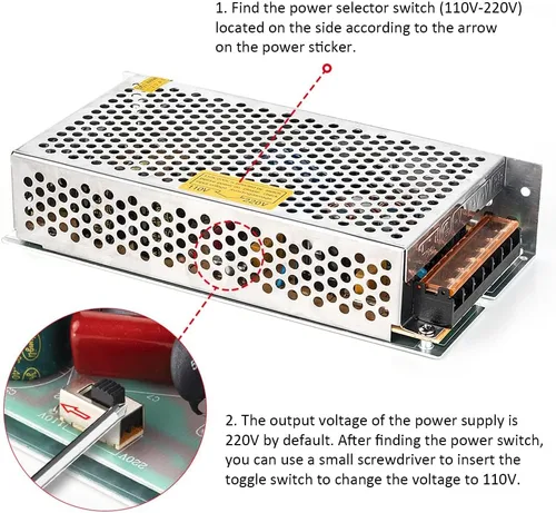 Vista 4 de BTF-LIGHTING CA100-240V a CC12V10A Máx120W Adaptador Convertidor Transformador de Fuente de Alimentación de Conmutación para Módulo de Tira LED