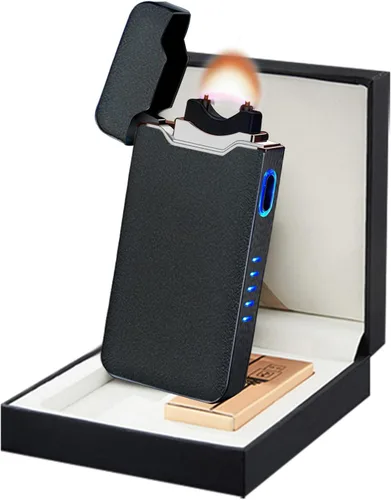 Vista 10 de SKRFIRE Encendedor eléctrico resistente al viento recargable – Diseño de arco de plasma, carga USB, linterna multimodo e indicador de batería