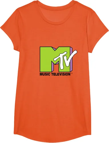 Vista 72 de Camiseta de tratamiento de relleno con logotipo MTV verde lima y morado, Negro, S Azul Marino
