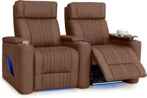 Vista 18 de Seatcraft Valore Asiento de cine en casa Tabaco Sillón Individual