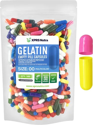 Vista 31 de XPRS Nutra Cápsulas vacías tamaño 00 – 100 cápsulas vacías de gelatina – Pastillas de relleno de cápsulas de bricolaje – Cápsulas de gel rellenables