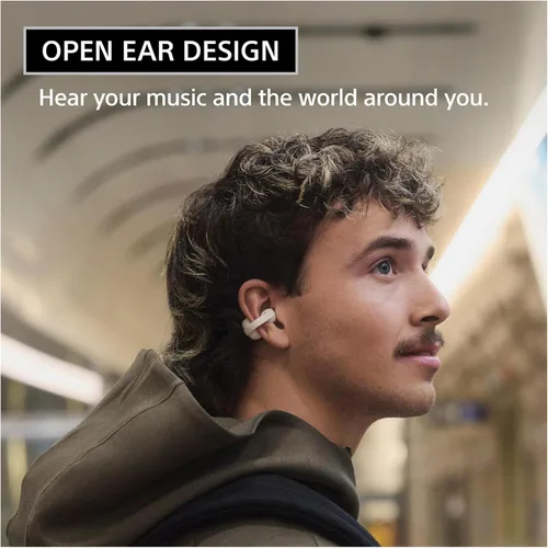 Vista 3 de Sony LinkBuds Clip Open-Ear Auriculares verdaderamente inalámbricos con estuche (negro)