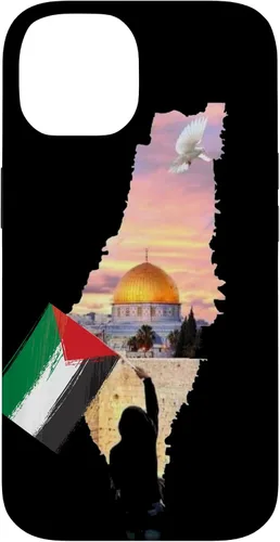 Vista 4 de Boy Hold Palestine Map Flag Jerusalem's City Palestinians Case for iPhone 17