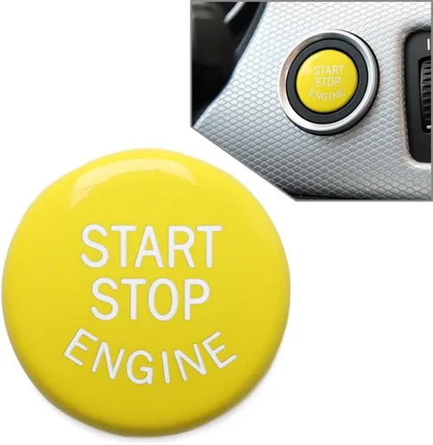 Vista 4 de 1 pcs Yellow Start Push Button Cover Trim for BMW E Chassis 1 3 5 Series X1 X3 X5 X6 Z4