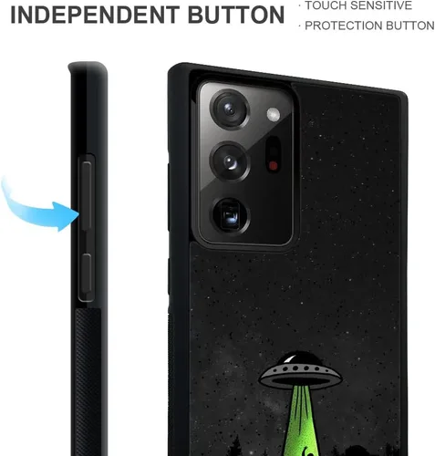 Vista 3 de Funda compatible con Samsung Galaxy Note 20 Ultra, Alien Ship antideslizante y a prueba de golpes, funda protectora para niño, funda trasera