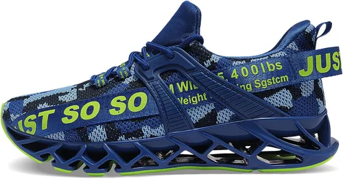 Vista 3 de COKAFIL - Zapatos de correr para hombre, tenis atléticos con bordes para caminar