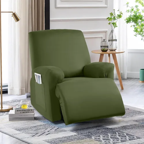 Vista 51 de TAOCOCO Fundas Elásticas para Sillones Reclinables de 3 Piezas Fundas Sólidas para Muebles Funda para Sillón Reclinable Fundas Deslizables