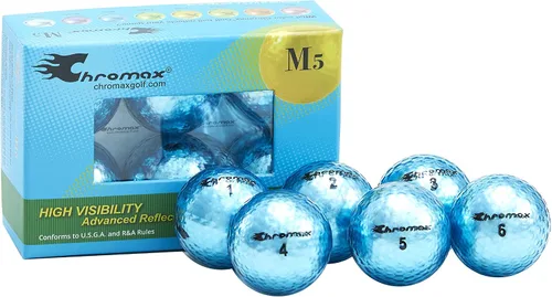 Vista 9 de Chromax Pelotas de golf metálicas de colores M5 (paquete de 6)