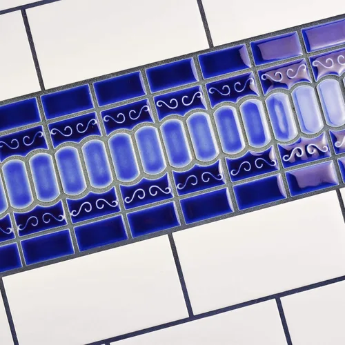 Vista 9 de Merola Tile Módena Azul Cobalto 11-3/8" x 13-1/8" Azulejo de porcelana para piso y pared