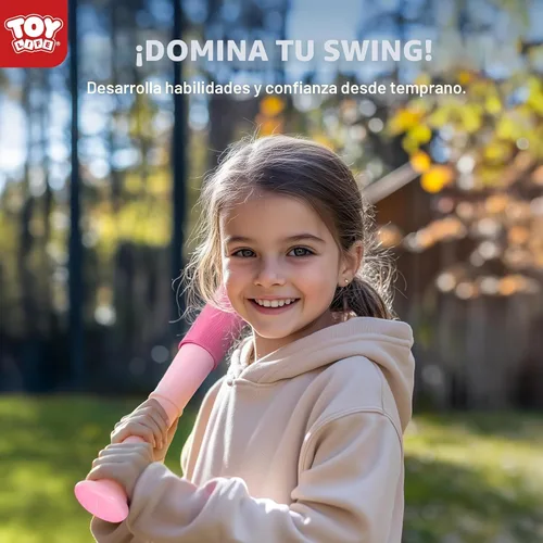 Vista 6 de TOY Life Juego de pelota en T para niños de 3-5, 5-8, juego de béisbol para niñas, juegos de soporte de pelota en T con guante de béisbol, camiseta