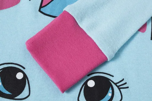 Vista 4 de Dolphin&Fish pijama suave para niños y niñas, 100% algodón, pijama de manga larga para niños