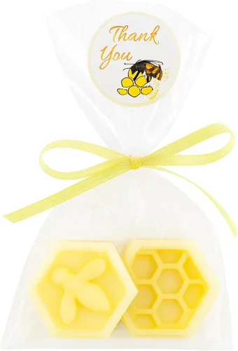 Vista 10 de Honeycomb Honey Bee Baby Shower Favores – Fiesta de Cumpleaños Cabras Leche y Miel Aroma Jabones de Género Revela Fiesta Paquete de 20