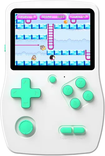 Vista 9 de Juegos de mano de 32 bits para niños precargados 139 videojuegos, reproductor de videojuegos portátil con pantalla IPS de 3.0 pulgadas y batería