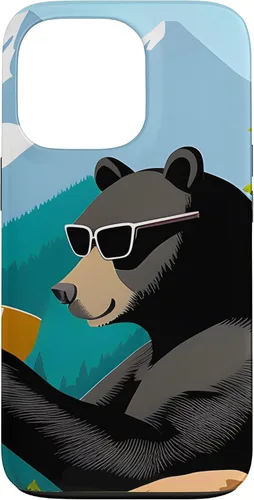 Vista 10 de iPhone 16 Bear Enjoying A Coffee Case