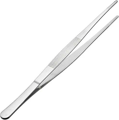 Vista 7 de uxcell 1 pinza recta de acero inoxidable 430 de 6.3 pulgadas con punta dentada, herramienta de jardín diaria