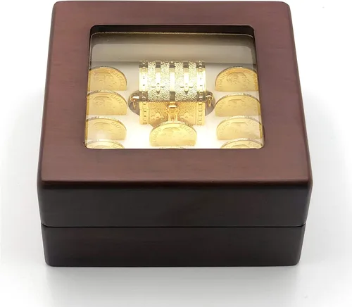 Vista 5 de Accesorios de Boda Arras para Boda - Conjunto de Monedas Unity - Arras Matrimoniales - Monedas Clásicas Decorativas Hechas a Mano - Cofre Y Caja
