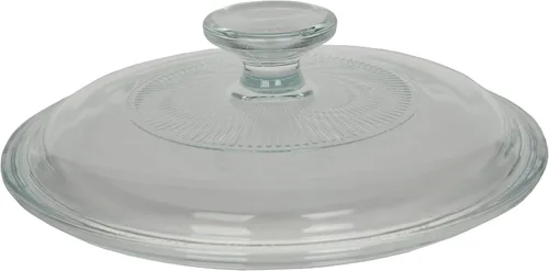 Vista 2 de CorningWare G-5C - Tapa de repuesto de vidrio redondo estriado de 1.5 cuartos Superficie no porosa Fácil limpieza Compatible con refrigerador